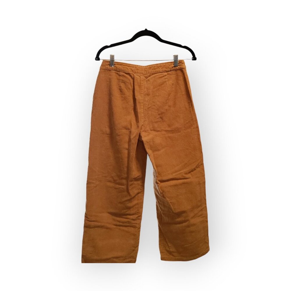 Camel Cotton Corduroy High Waist Wide Leg Pants - Picture 4 of 4